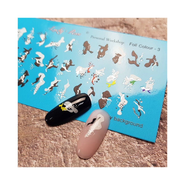 Lucky Rose Слайдер-дизайн Foil Colour, №003 silver купить - 0