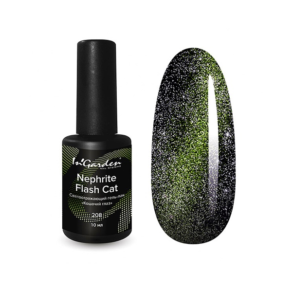 InGarden Гель-лак Flash Cat, №208 Nephrite, 10 мл купить - 0