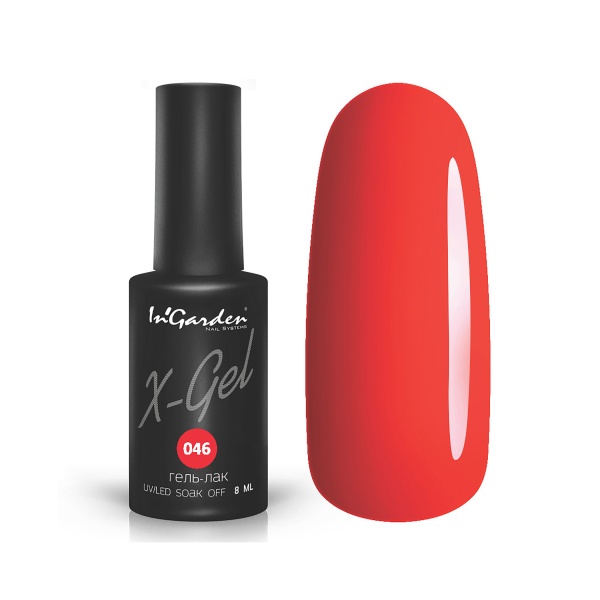 InGarden Гель-лак X-Gel, №046 Насыщенный алый, 8 мл купить - 0
