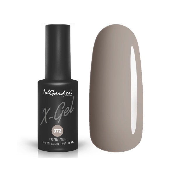 InGarden Гель-лак X-Gel, №072 Серо-бежевый, 8 мл купить - 0