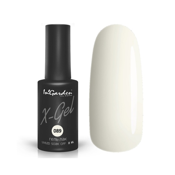InGarden Гель-лак X-Gel, №089 Молочно-белый полупрозрачный, 8 мл купить - 0