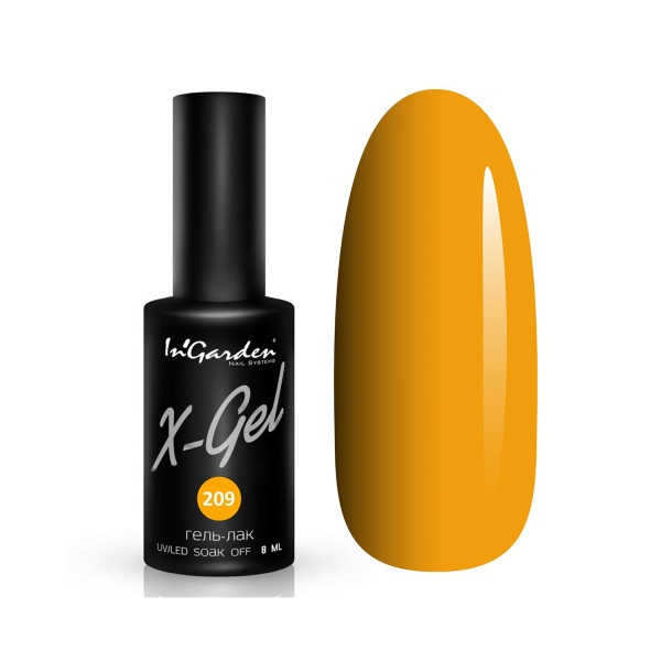InGarden Гель-лак X-Gel, №209 Оранжевый, 8 мл купить - 0