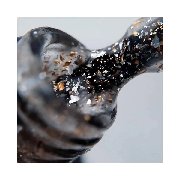 InGarden Топ-гель для гель-лака без липкого слоя Potaltop, матовый с золотыми и серебряными частицами, 11 мл купить - 0