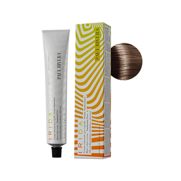Paul Rivera Крем-краска для волос безаммиачная Irida, 6.1 темный блонд пепельный, 100 мл купить - 0