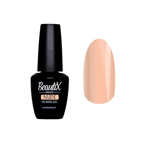Beautix Камуфлирующая каучуковая Rubber-база UV Base Gel, Nude, 15 мл купить - 0