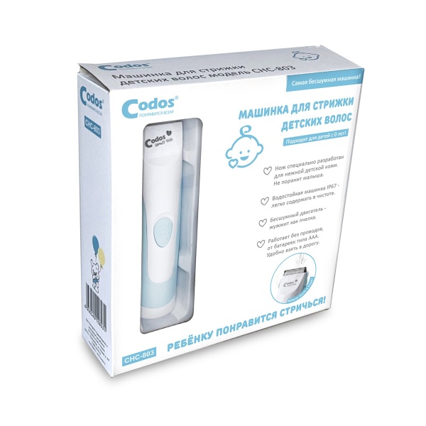 Codos Машинка для стрижки детских волос Baby hair clipper CHC-803 купить - 0