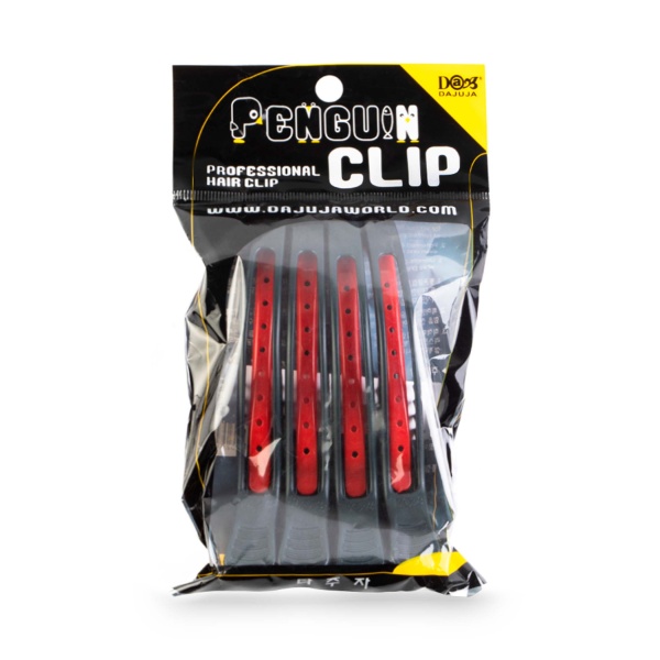 Dajuja Набор зажимов Penguin Clip, 4 шт, черный-красный купить - 0