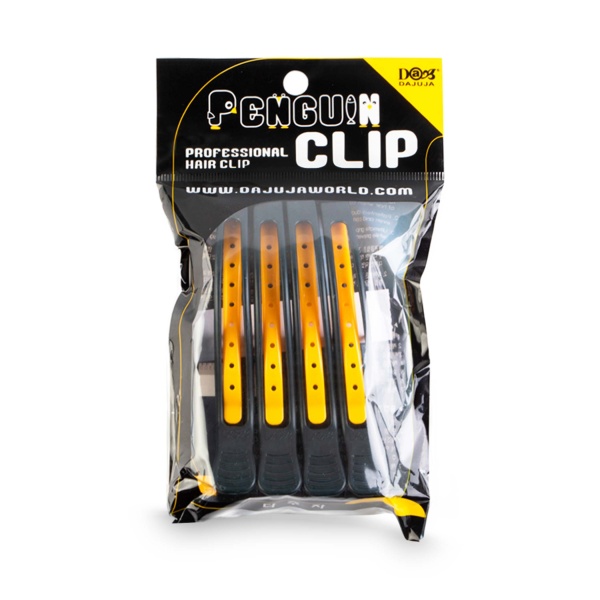 Dajuja Набор зажимов Penguin Clip, 4 шт, черный-желтый купить - 0