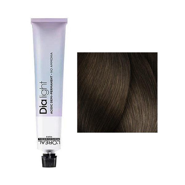 L'Оrеаl Рrоfеssiоnnеl Гель-крем тон-в-тон без аммиака Diа Light, 6 темный блондин, 50 мл купить - 0