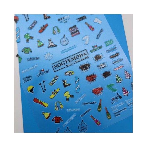 NogteModa Наклейки Merry Christmas, №005 купить - 0