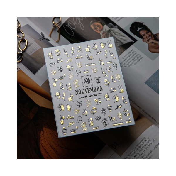 NogteModa Наклейки Combi Metallic, №039 купить - 0