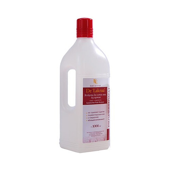 Severina Жидкость для снятия лака без ацетона Acetone free Polish Remover De`Lakrua, 1000 мл купить - 0