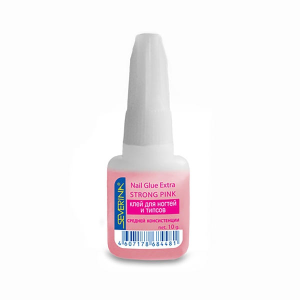 Severina Клей жидкий с кисточкой, розовый, 10 гр купить - 0