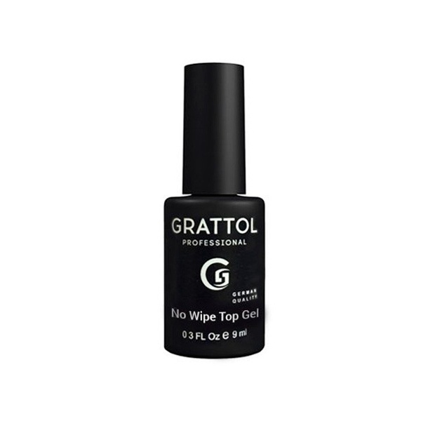 Grattol Топ без липкого слоя No Wipe Top Gel, 9 мл купить - 0