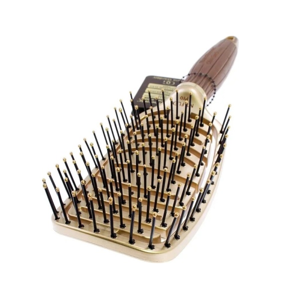 Olivia Garden Щетка для волос Expert Care Flex Nylon Bristles Gold & Brown, коричневый купить - 0