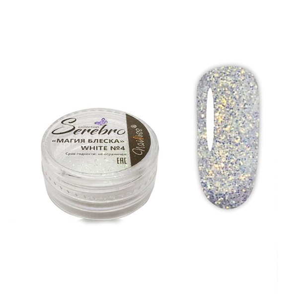 Serebro Дизайн для ногтей Магия Блеска White, №04 купить - 0