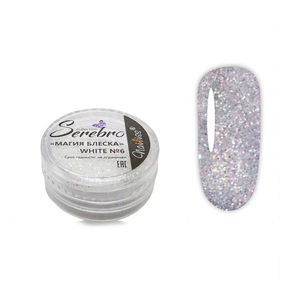 Serebro Дизайн для ногтей Магия Блеска White, №06 купить - 0