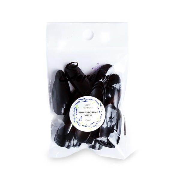 Serebro Тренировочные типсы, черные, 50 шт купить - 0