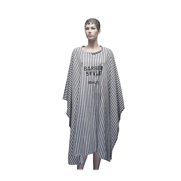 Dewal Pro Пеньюар для стрижки Barber Style, полиэстер, полоска, на крючках, 146х150 см купить - 0