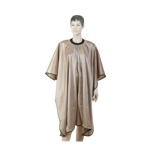 Dewal Pro Пеньюар для стрижки Глянец, полиэстер, золотистый, на крючках, 128х146 см купить - 0