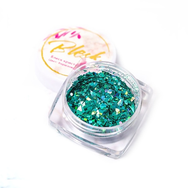 Blesk Дизайн для ногтей Блеск кристаллов, бирюзовый купить - 0