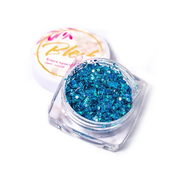 Blesk Дизайн для ногтей Блеск кристаллов, синий купить - 0