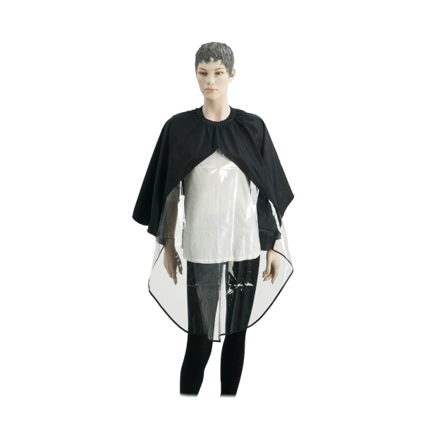 Dewal Pro Пеньюар для окрашивания, полиэстер, с прозрачной вставкой ПВХ, на крючках, 138х150 см купить - 0