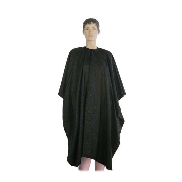 Dewal Pro Пеньюар для стрижки Роза на крючках, полиэстер, черный, 128x150 см купить - 0