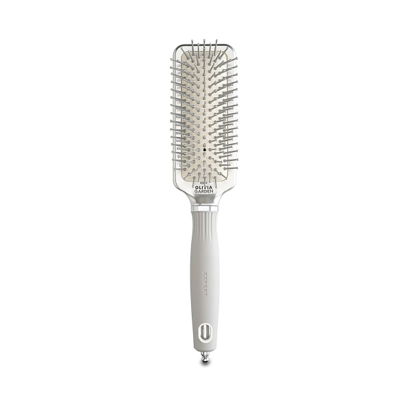 Olivia Garden Щетка для волос Expert Care Rectangular Nylon Bristles Silver S купить - 0