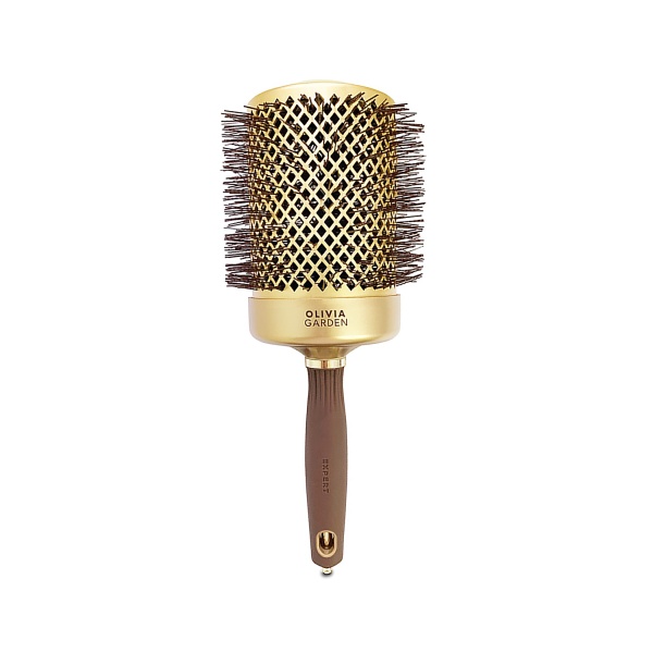 Olivia Garden Термобрашинг Expert Blowout Shine Wavy Bristles Gold & Brown, 80 мм купить - 0