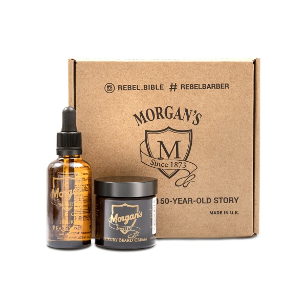 Morgan's Набор для бороды и усов: премиальное масло 50 мл, премиальный крем для бороды и усов 50 мл купить - 0