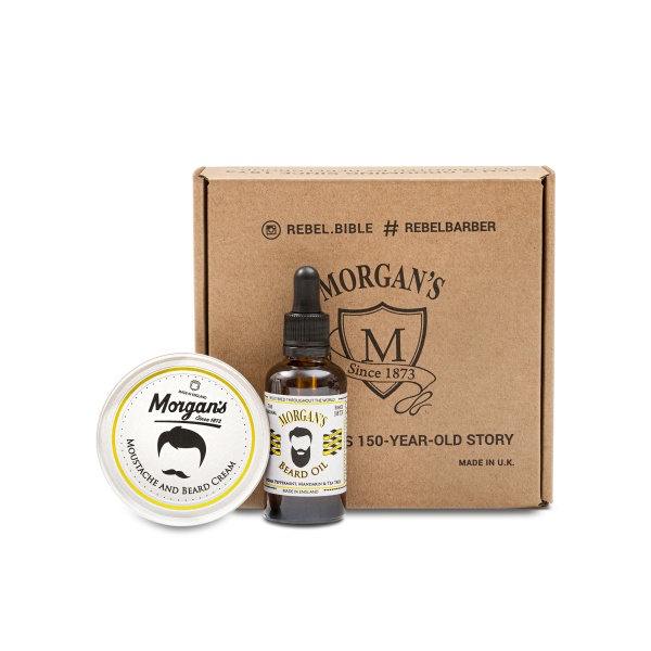 Morgan's Набор для бороды и усов: масло для бороды 50 мл, крем для бороды и усов 75 мл купить - 0