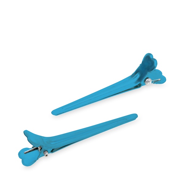 Dewal Pro Зажим для волос голубой, металл, 5,5 см, 12 шт купить - 0