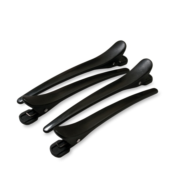 Dewal Pro Зажим для волос черный, карбоновый, 9 см, 4 шт купить - 0