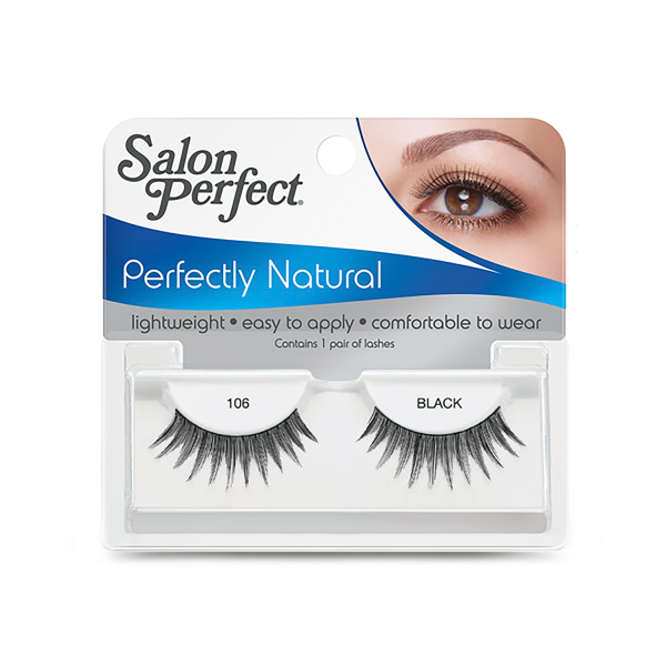 Salon Perfect Накладные ресницы на ленте Perfectly Natural, черные, №106 купить - 0