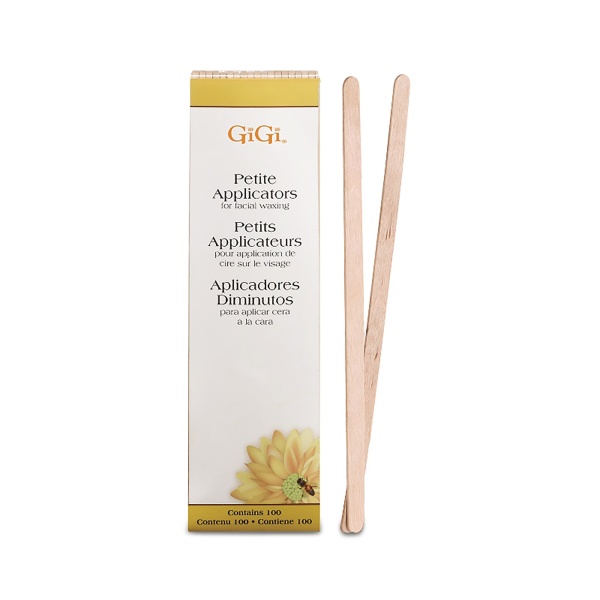 GiGi Деревянный закругленный шпатель для нанесения воска Spatula, мини Petite, 100 шт купить - 0
