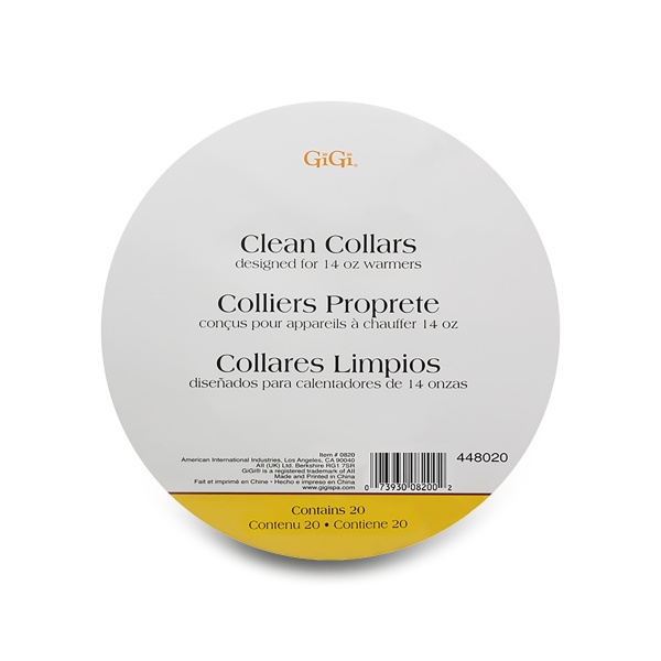 GiGi Бумажные воротнички на аппараты для разогрева воска в банках Clean Collars, 20 шт купить - 0