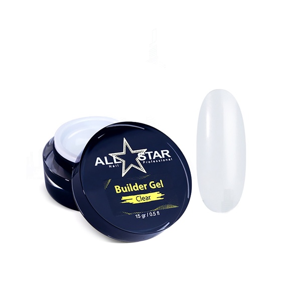 All Star Гель Builder Gel, кристально-прозрачный Clear, 15 гр купить - 0