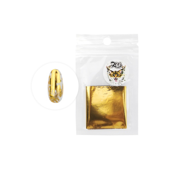 Zoo Nail Art Фольга переводная глянцевая, №1416 золото, 4x50 см купить - 0
