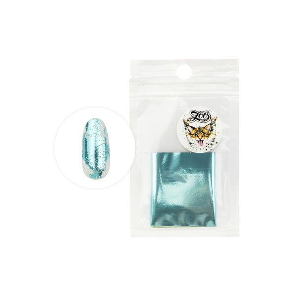 Zoo Nail Art Фольга переводная глянцевая, №1422 светло-голубая, 4x50 см купить - 0