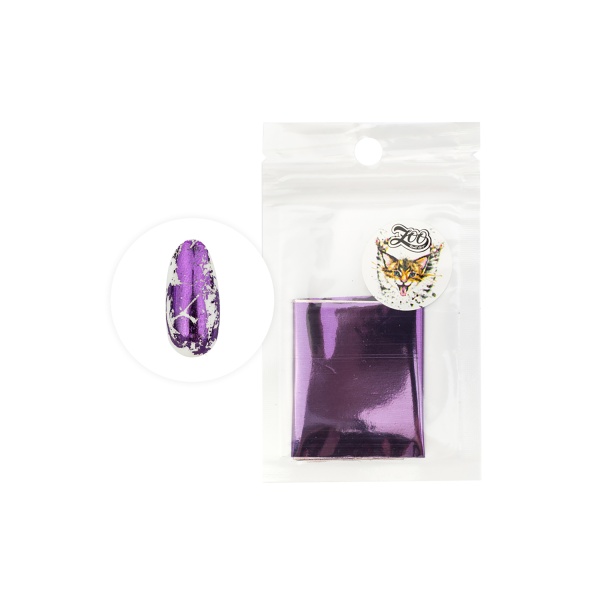 Zoo Nail Art Фольга переводная глянцевая, №1425 фиолетовая, 4x50 см купить - 0