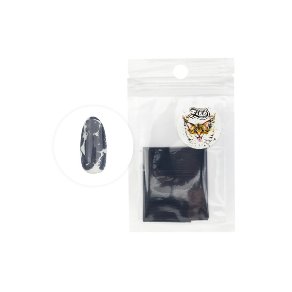 Zoo Nail Art Фольга переводная матовая, №1428 графит, 4x50 см купить - 0