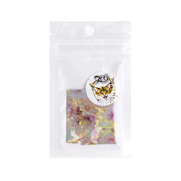 Zoo Nail Art Фольга переводная Мрамор, №1484 сиреневая купить - 0