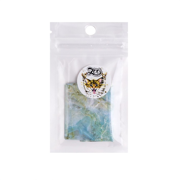 Zoo Nail Art Фольга переводная Мрамор, №1485 бирюзовая купить - 0
