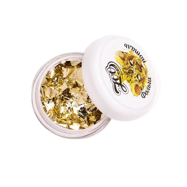 Zoo Nail Art Фольга поталь, №1589 светлое золото, 9x9 см купить - 0