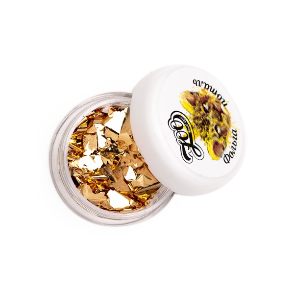 Zoo Nail Art Фольга поталь, №1590 золото, 9x9 см купить - 0