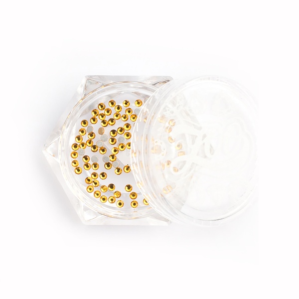 Zoo Nail Art Стразы стеклянные Gold Yellow, №1134 SS3, 1.3 мм, 100 шт купить - 0