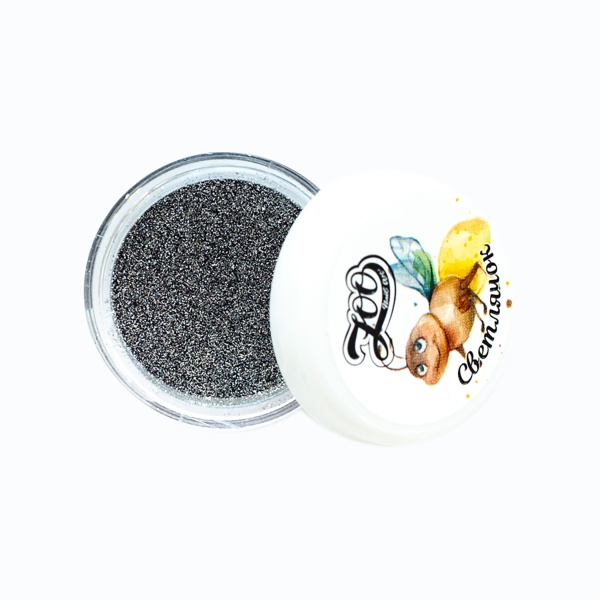 Zoo Nail Art Глиттер светоотражающий Светлячок, №1602 темное серебро, 1 гр купить - 0