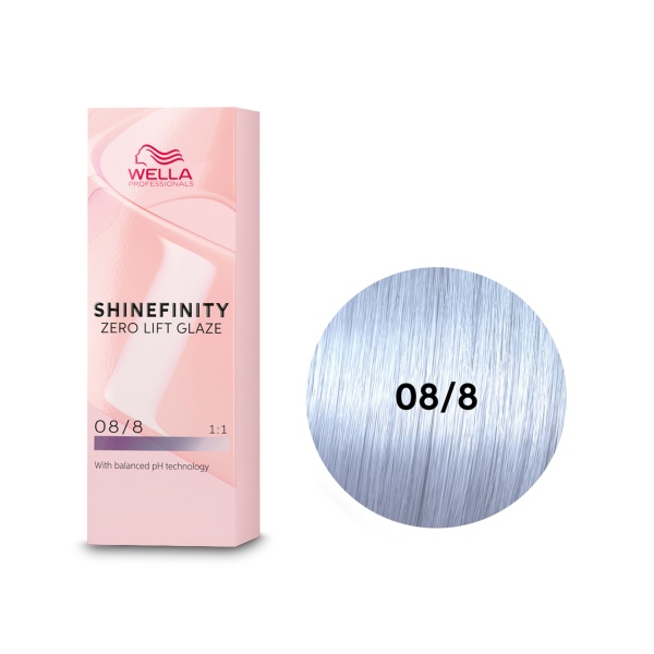 Wella Professionals Гель-крем краска для тонирования и блеска без осветления Shinefinity, 08/8 Синий Жемчуг, 60 мл купить - 0