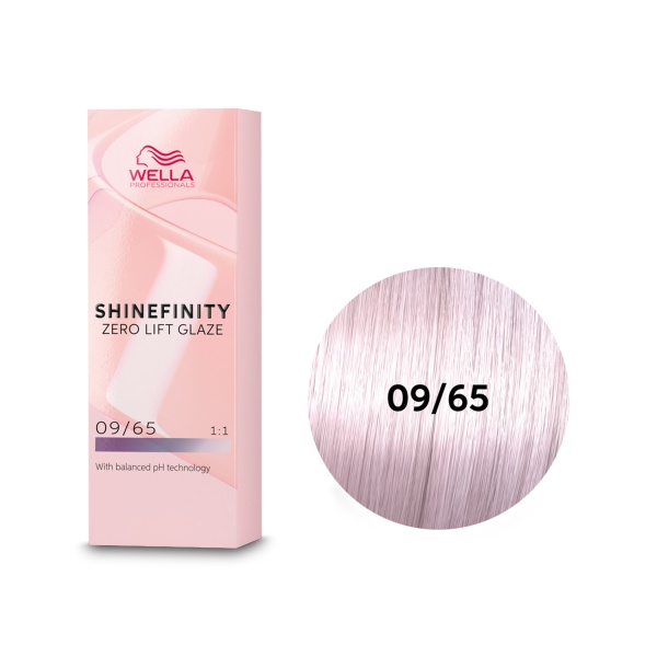 Wella Professionals Гель-крем краска для тонирования и блеска без осветления Shinefinity, 09/65 Розовое Сияние, 60 мл купить - 0